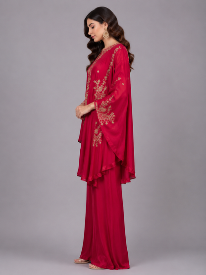 Fuschia Satin cord set