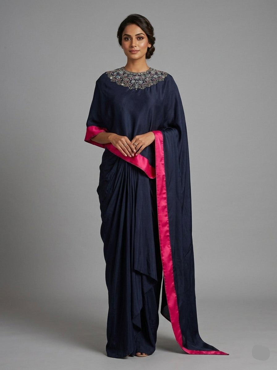 Blue georgette cord set