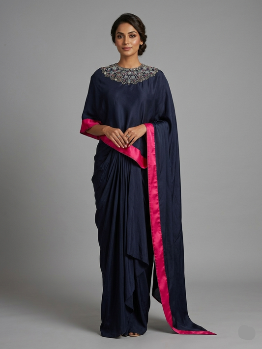 Blue georgette cord set