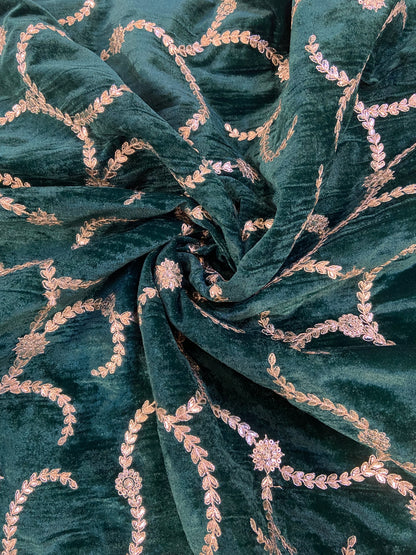 Green Velvet Gotta Patti Embroidered Odhani