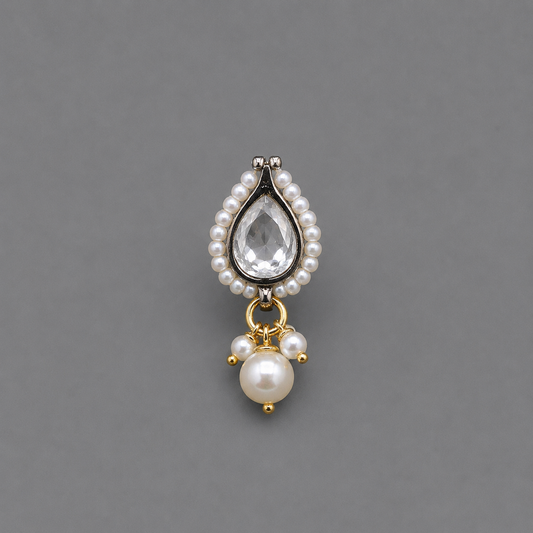 Semi-Precious Stone Pearl Nose pin