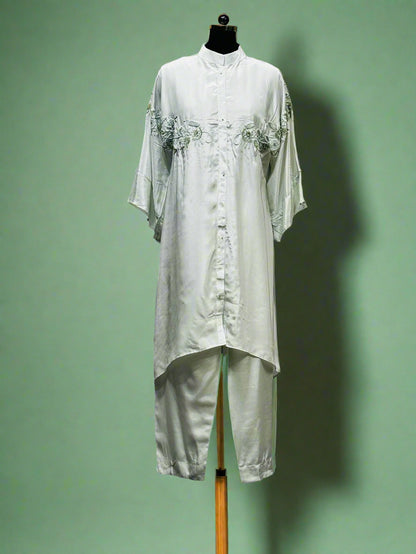 Light Mint Crepe Cord Set
