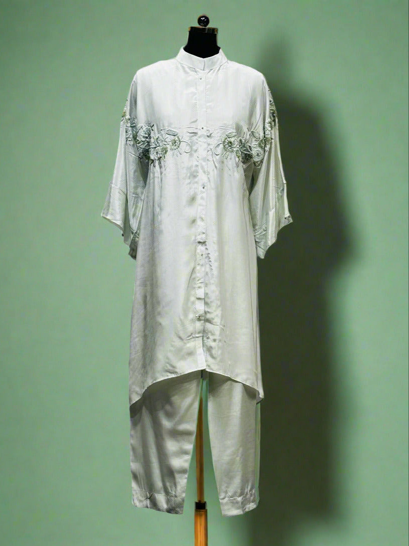 Light Mint Crepe Cord Set