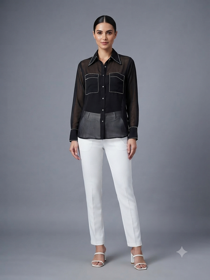 Black Georgette Shirt