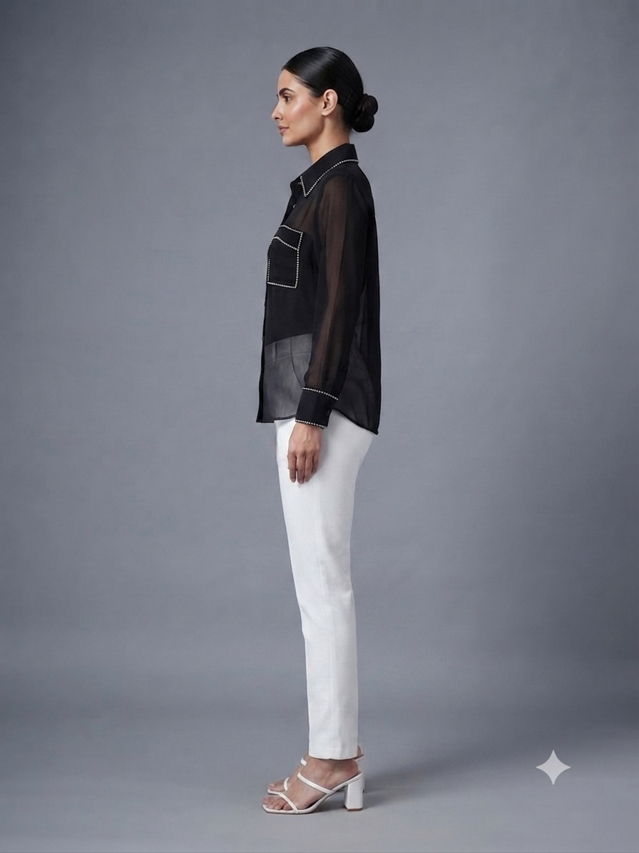 Black Georgette Shirt