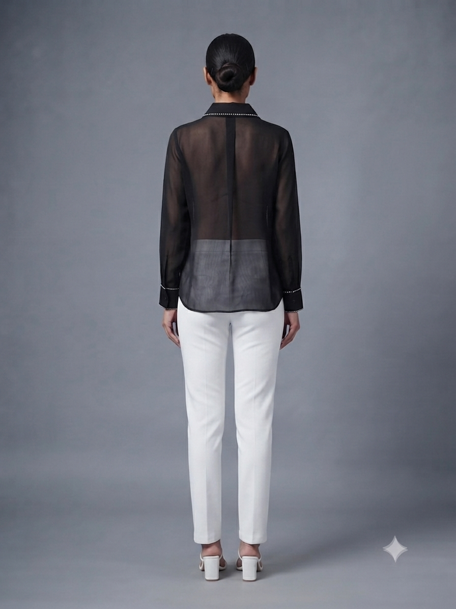 Black Georgette Shirt