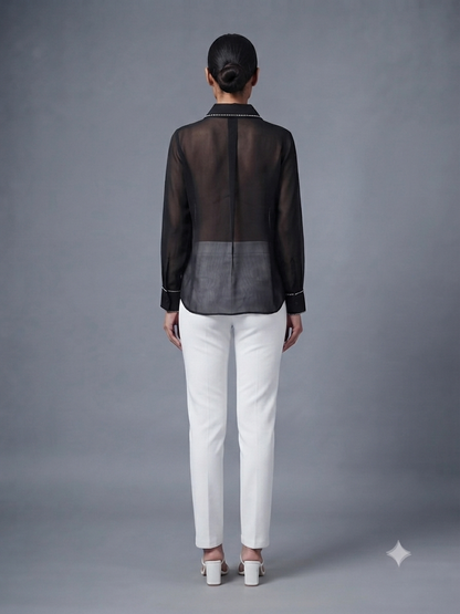 Black Georgette Shirt