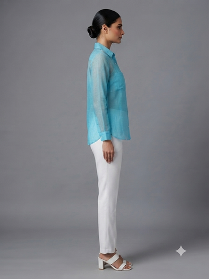 Blue Linen Shirt