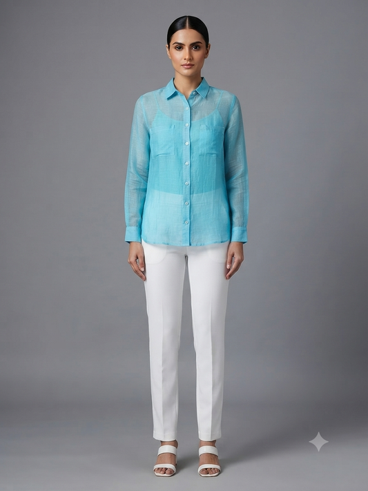 Blue Linen Shirt