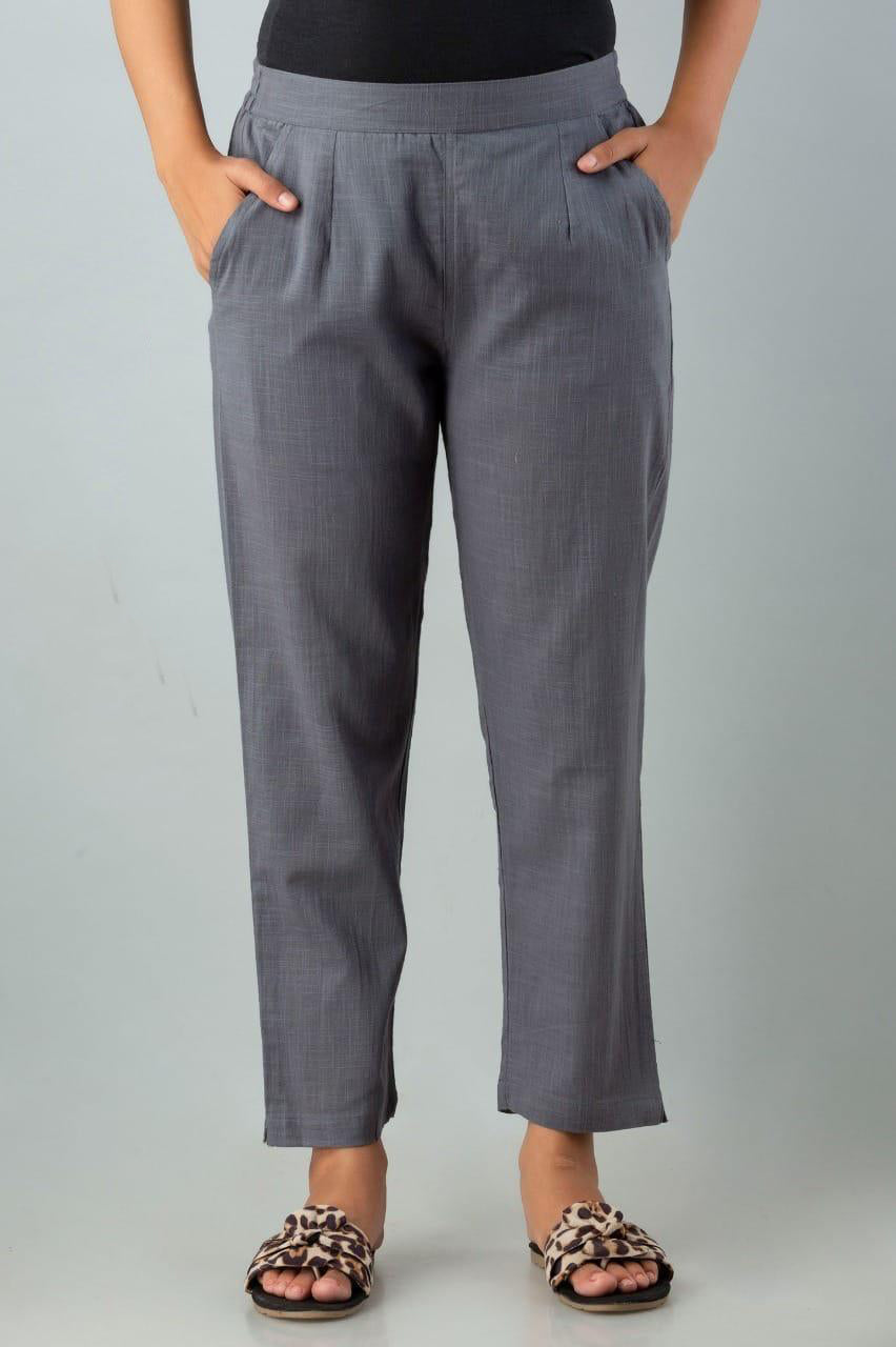 Grey Cotton Pants