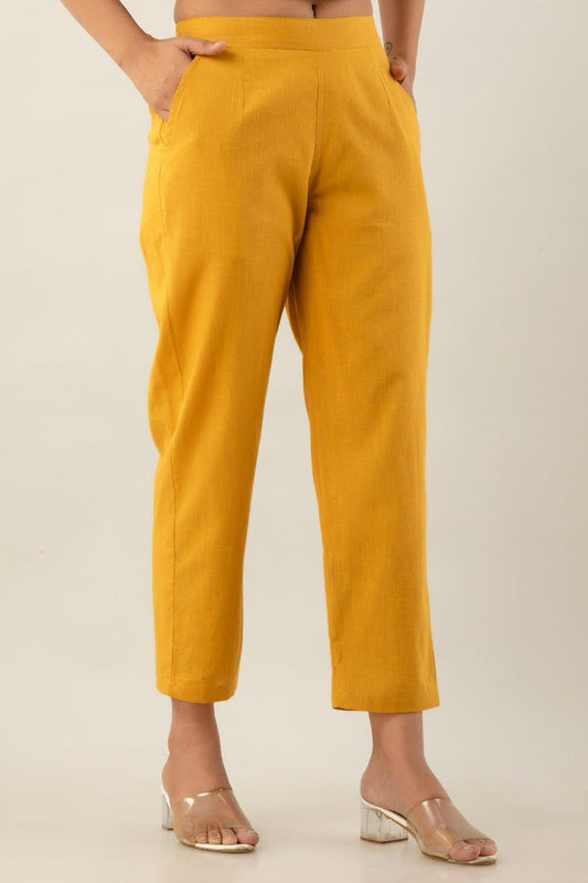 Yellow Cotton Pants