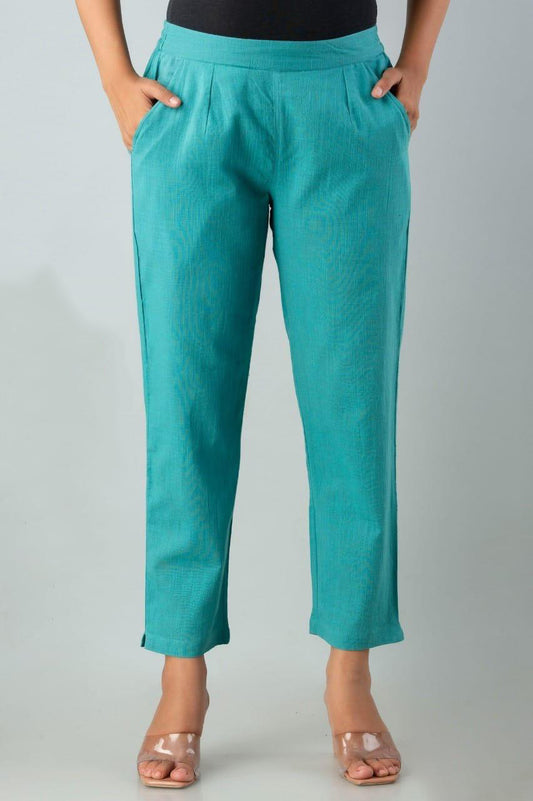 Blue Cotton Pants