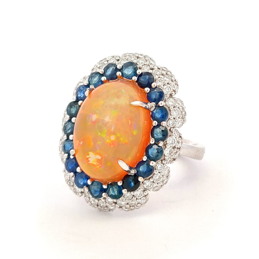 Ring Diamond Colourstone