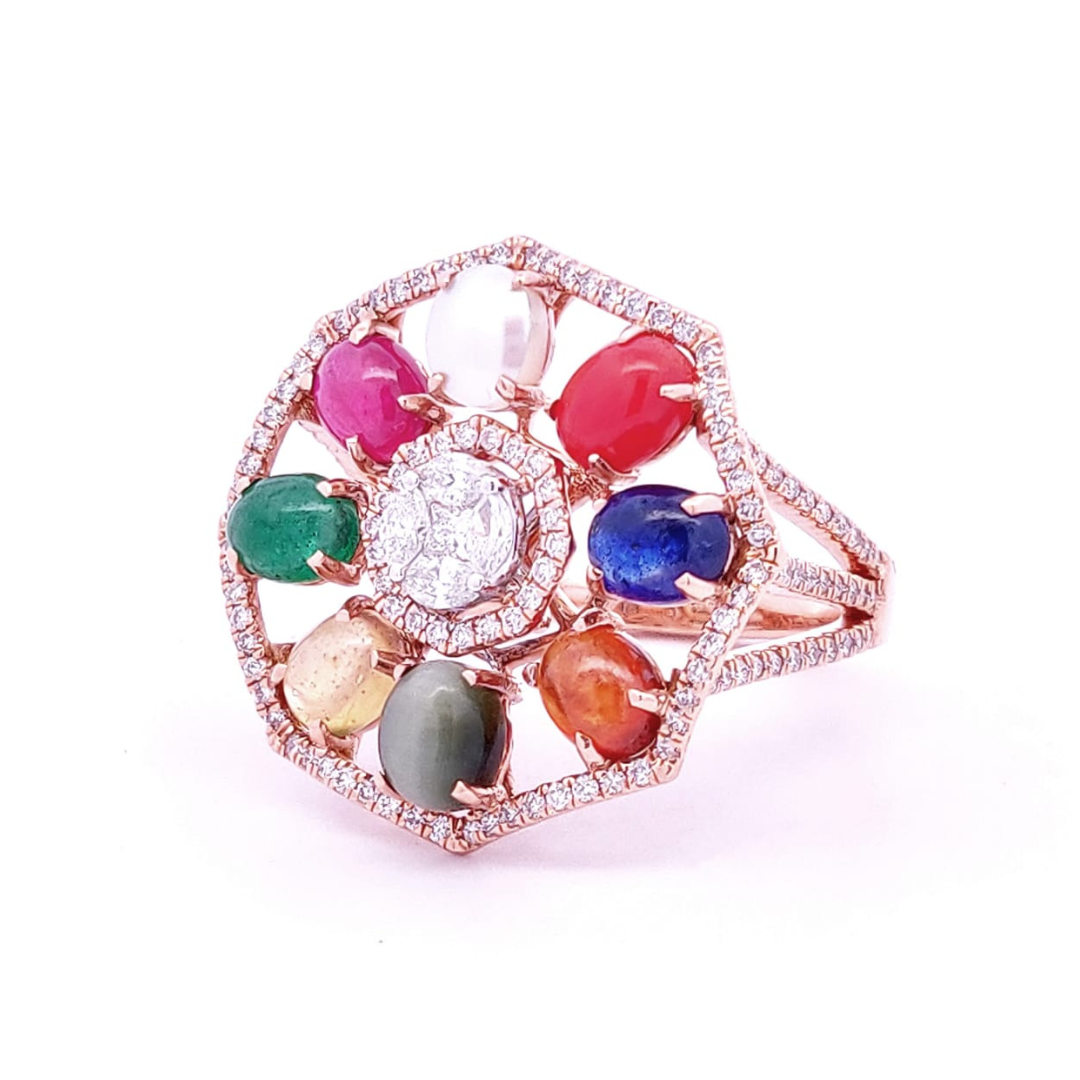 Ring Diamond Colourstone