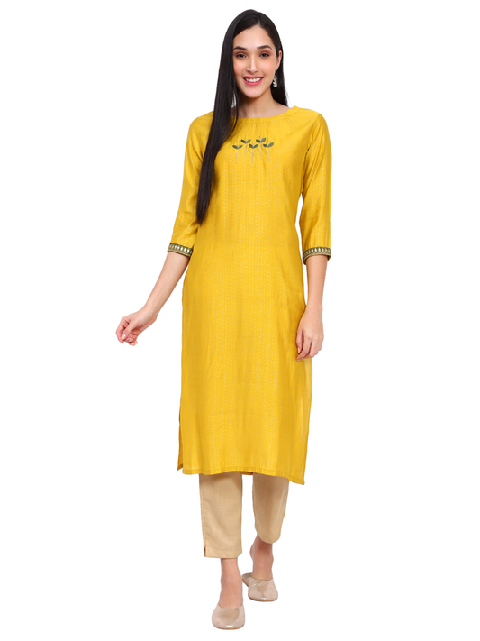 Yellow Cotton Kurta